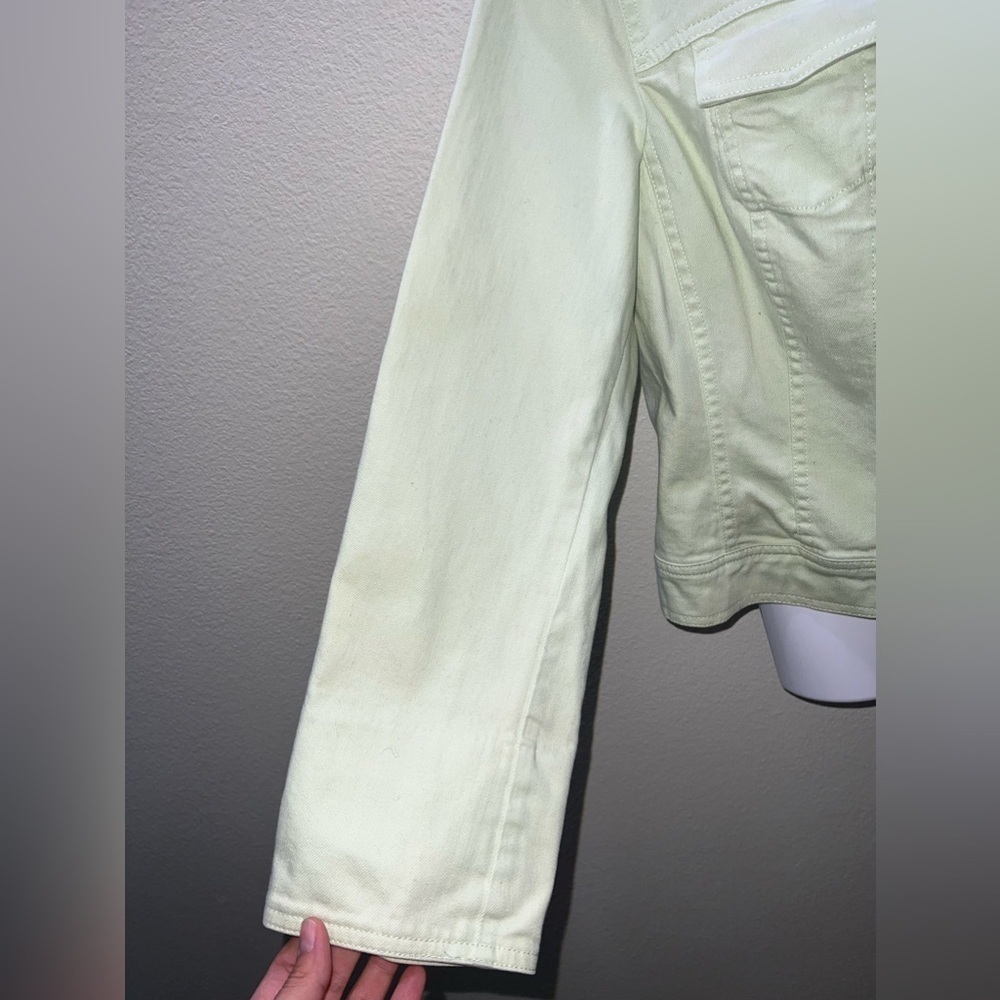 Talbots Women’s Pastel Green Jean Jacket - Picture 5 of 8